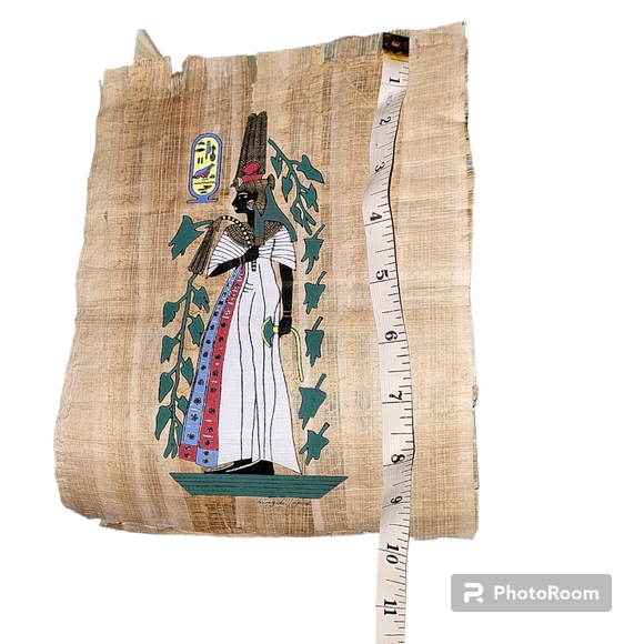 *Free Shipping* Egyptian Papyrus Hand Painted Museum Print Nefertiti 7×10 - Picture 2 of 9